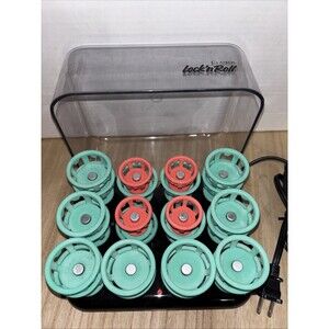 Clairol Lock N Roll Hot Hair Rollers Curlers Pageant 24 Spoolies BT-1  Tested